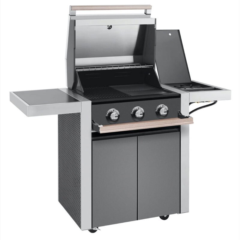 1500 BBQ 3 Burner & Side Burner Trolley - BeefEater